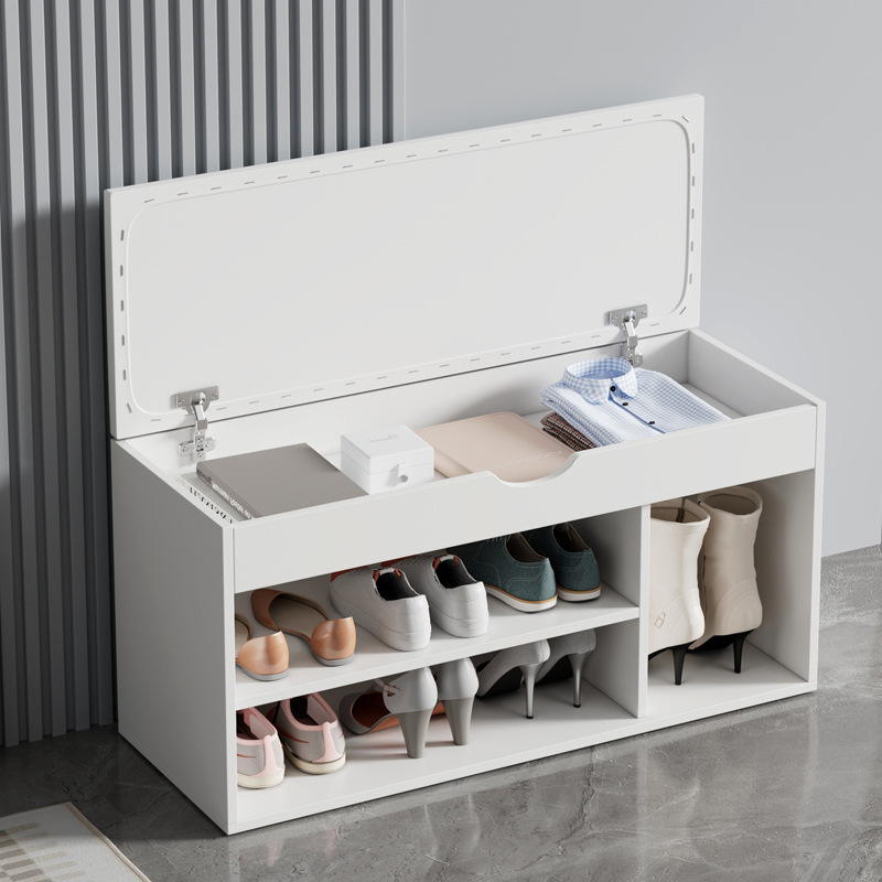 Fábrica directa taburete de zapatos puerta doméstica se puede sentar en el taburete de zapatos integrado en el hogar de zapatos modernos tipo bolsa flexible para usar zapatos image 9