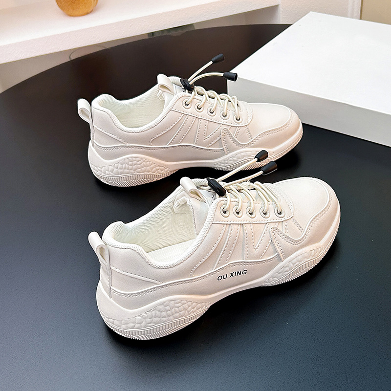 2024 printemps nouveau Instagram coréen respirant petites chaussures blanches polyvalentes chaussures de sport décontractées pour les étudiantes chaussures pour femmes_voghion.com
