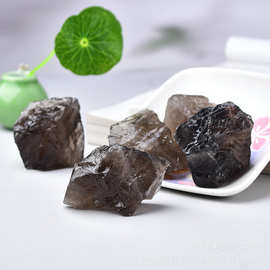 厂家供应 天然茶水晶原石 大香薰扩香石颗粒水晶水晶工艺品批发