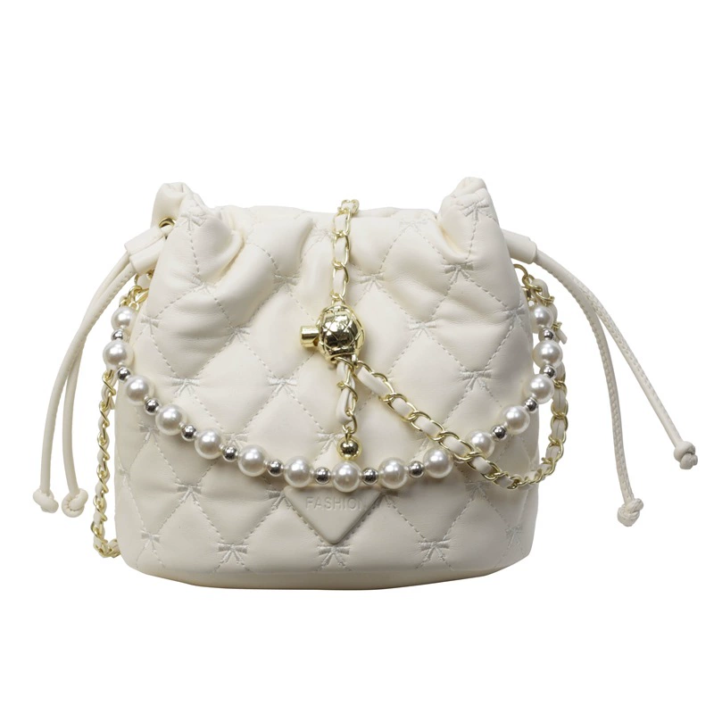 Изысканная маленькая сумка из жемчуга, сумка на одно плечо, в стиле Chanel