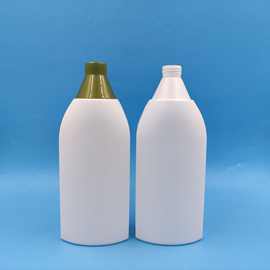 HDPE白色扁形塑料瓶 1000ml带透明线化工试剂瓶 药用包装瓶