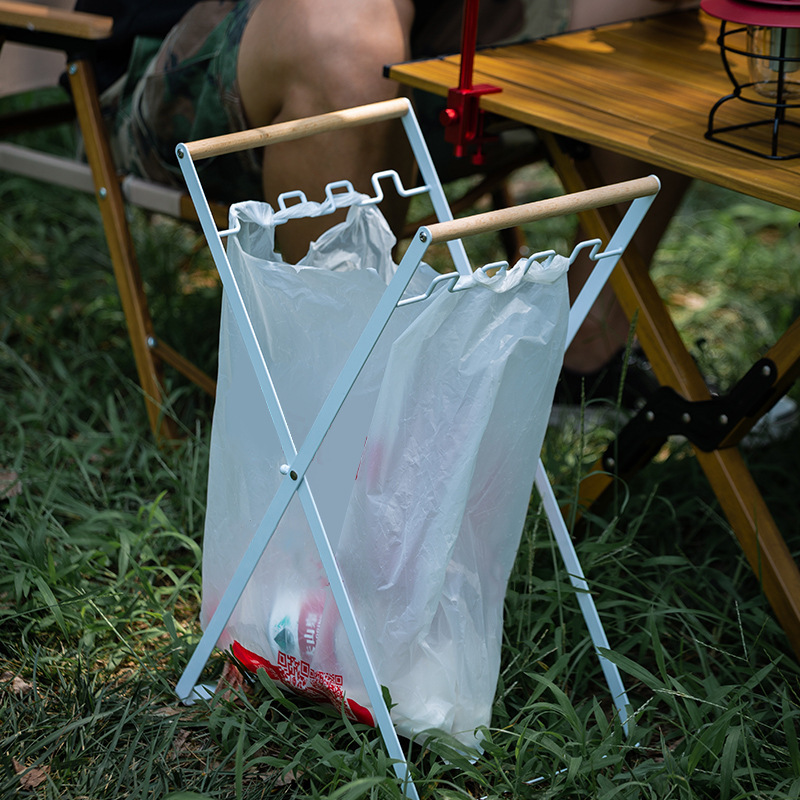 Outdoor folding trash rack camping trash can portable simple fruit box camping picnic self-driving storage and finishing