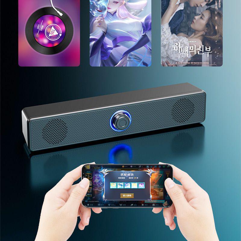 Tarjeta de sonido de computadora de escritorio subwoofer de sonido bluetooth altavoz alto volumen cable USB portátil