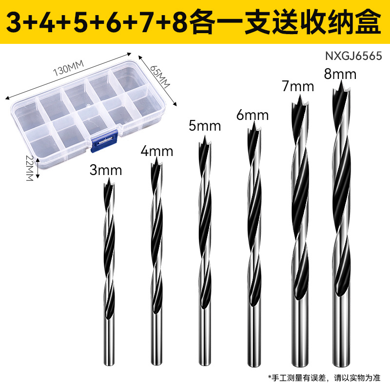 Taladro de carpintería de tres puntas