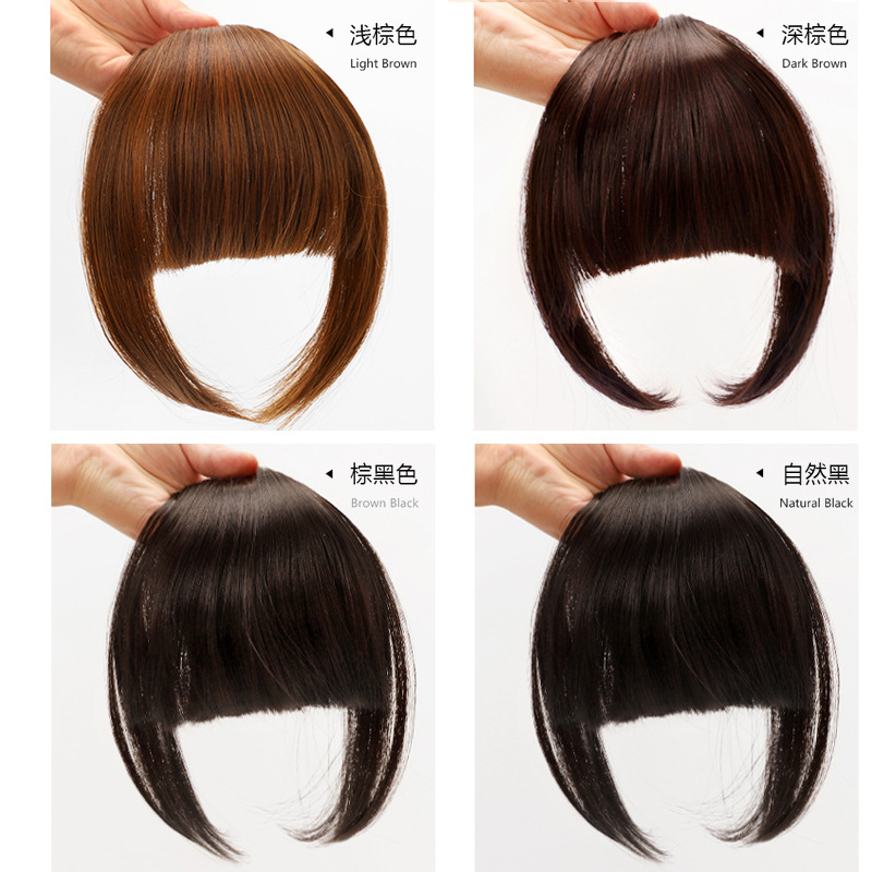 Fábrica al por mayor gran volumen de cabello engrosado de dibujos animados japoneses fibra química arco de reparación de cabello artificial con patillas flequillo femenino