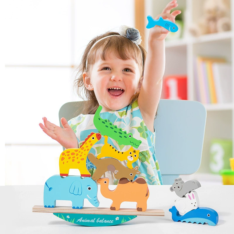 Деревянный балансир с животными 1–6 лет
