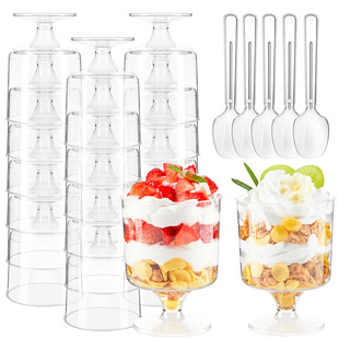 150ML Red Wine Mousse Cup Pudding Cup Disposable Plastic Dessert Table Dessert Cup Small Wine Glass Goblet
