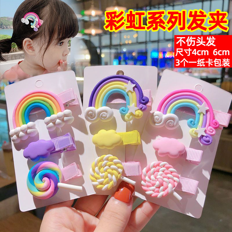 연한 갈색 구름 머리핀 10팩, 총 30개