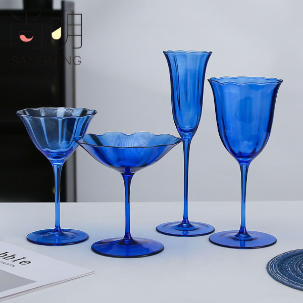 retro crystal wineglass
