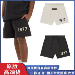 童裝2022新款FOG複線ESSENTIALS兒童1977五分休閒短褲親子裝批發