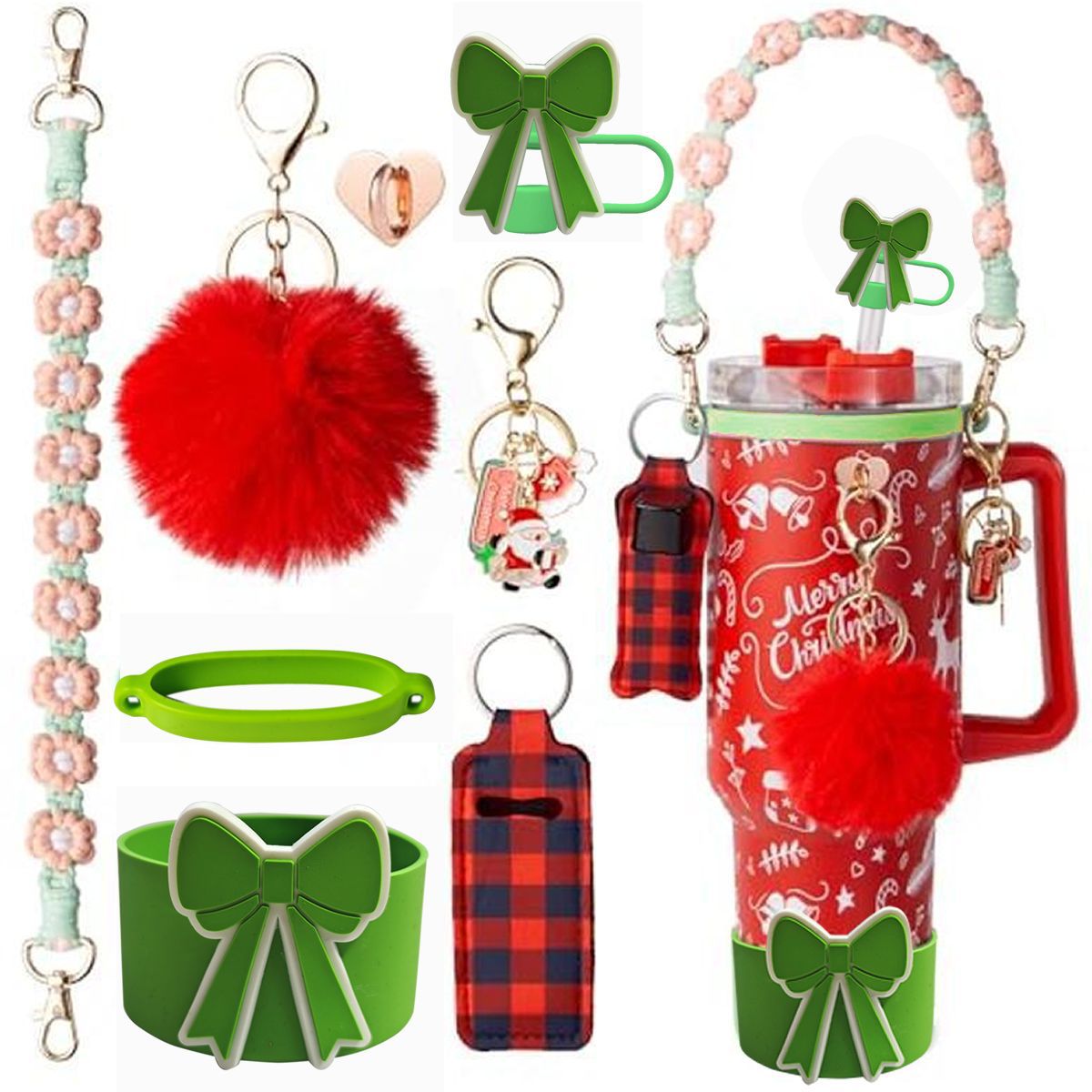 Accesorios de Amazon Stanley 40oz tejido corda de mano flor nudo gorra de paja cubierta taza colgante de pelo