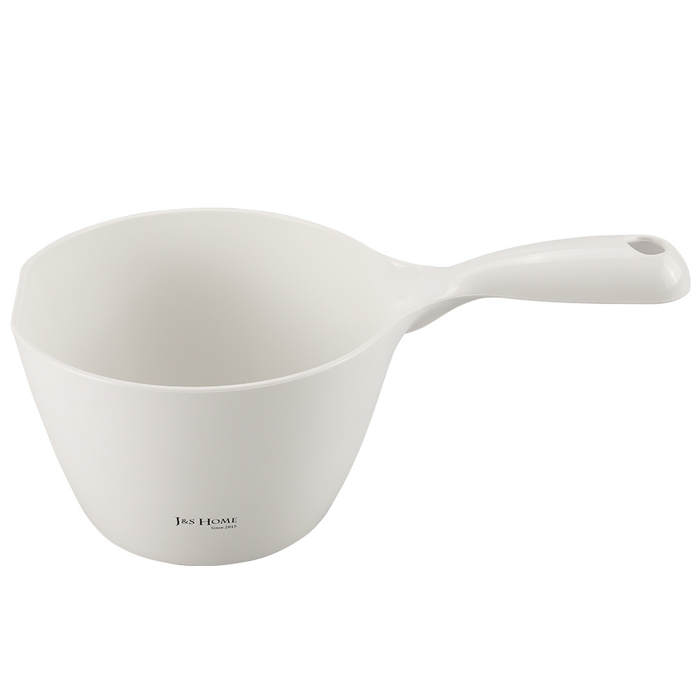 Color sólido hogar cocina agua cucharón espesado plástico mango largo champú creativo baño Agua cuchara plástico PP agua cuchara montado en la pared