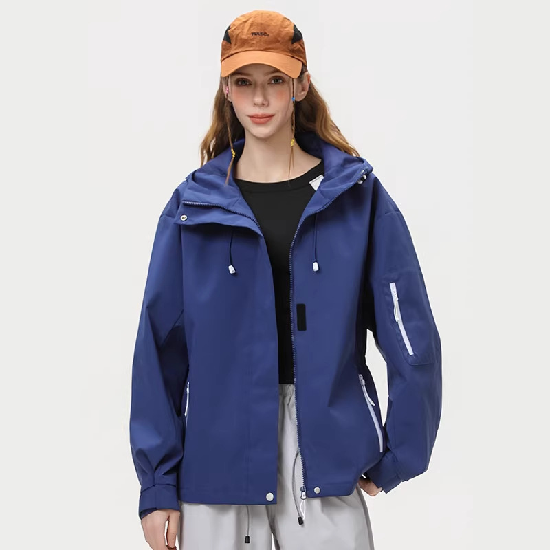 Wassup Blue Outdoor Jacket for Men and Women, Spring and Autumn Youth Workwear Mountaineering Water-Repellent Jacket