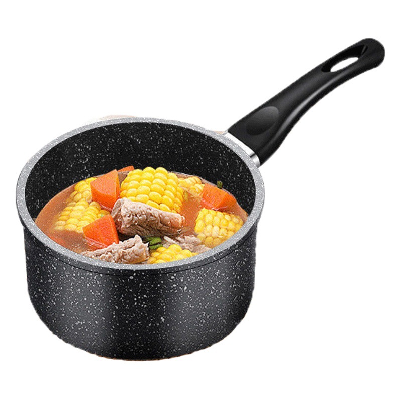 Olla plana de piedra Maifan, olla pequeña para el hogar, olla para comida de bebé, olla para sopa, olla pequeña para leche, olla para fideos instantáneos para dormitorio, olla antiadherente, venta al por mayor
