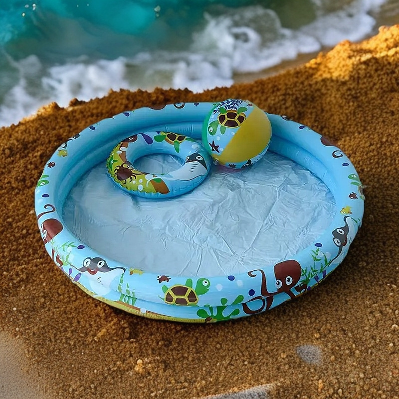 Cross-border export play pool inflatable family swimming pool Children's ocean ball pool sand pool second ring pool suit factory