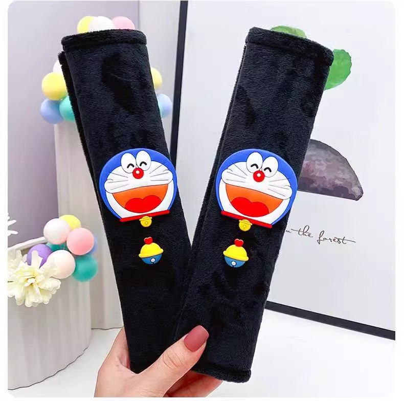 Car Seat Belt Shoulder Cover, High-End, Anti-Strangle, Soft, Jingle Cat, Cute, Extended Car Decoration Cartoon