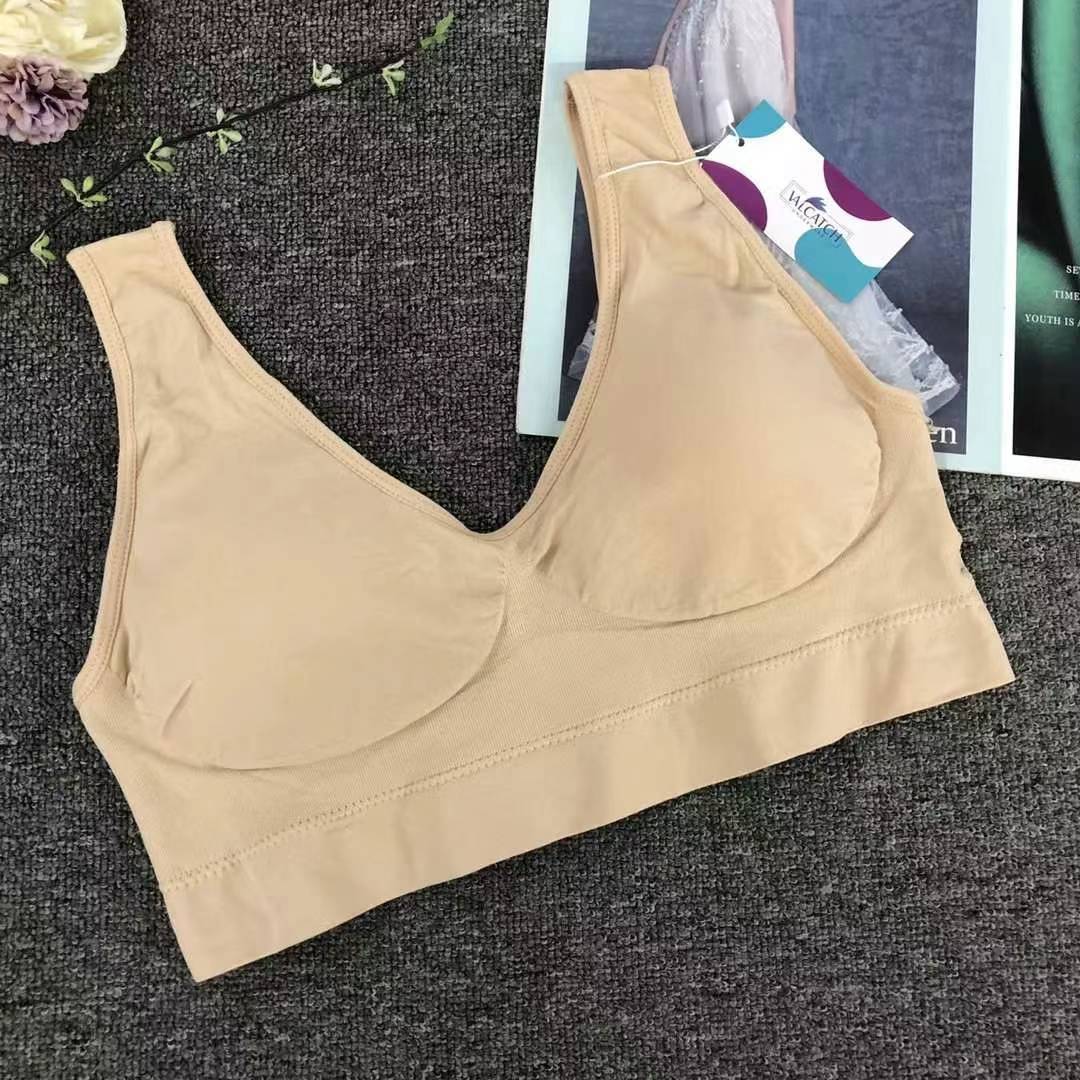 Nueva taza fija sin costuras de alta calidad, chaleco de dama sin anillo de acero, bra de yoga, ropa interior deportiva, mujer al por mayor