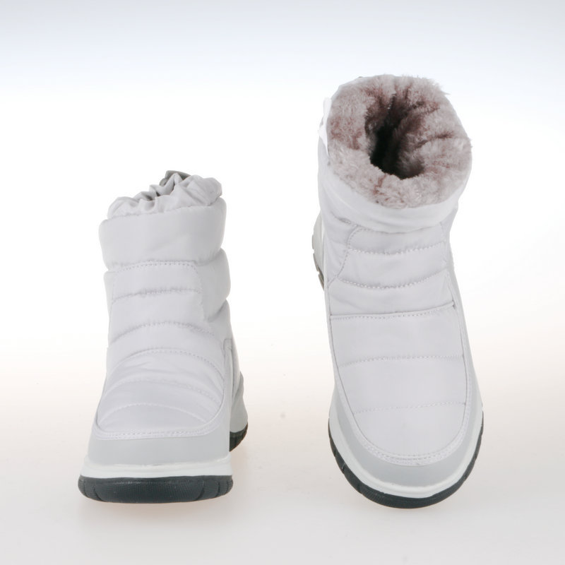 Exportación a la cola de comercio exterior de los Estados Unidos solo antideslizante cálido forro polar grueso alto-top tubo bajo slip-on gris botas de nieve impermeables