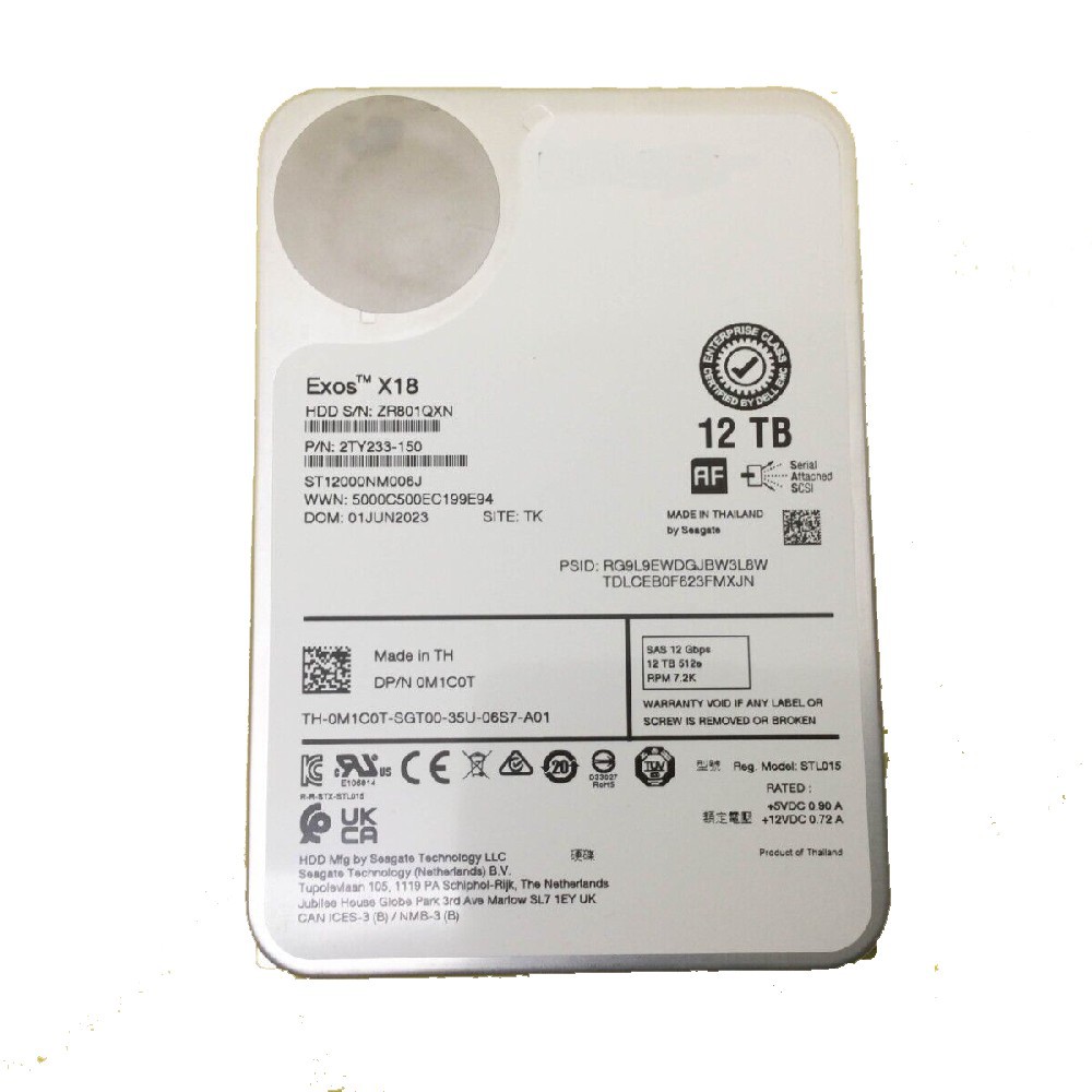 Ymn53 12Tb 12Gbps 7.2K Sas 3.5 Hot-Swap New Server Hard Drive Hdd