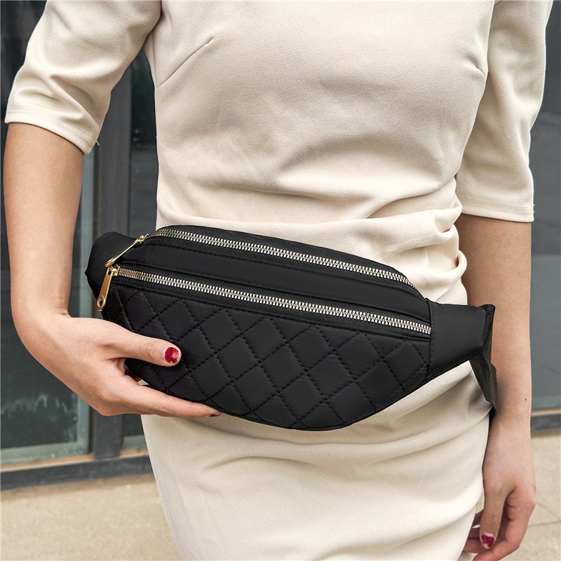 Comercio exterior nuevo bolso de pecho de moda de diamante deportivo al aire libre versátil bolso de cintura de teléfono móvil de gran capacidad bolso de hombro casual