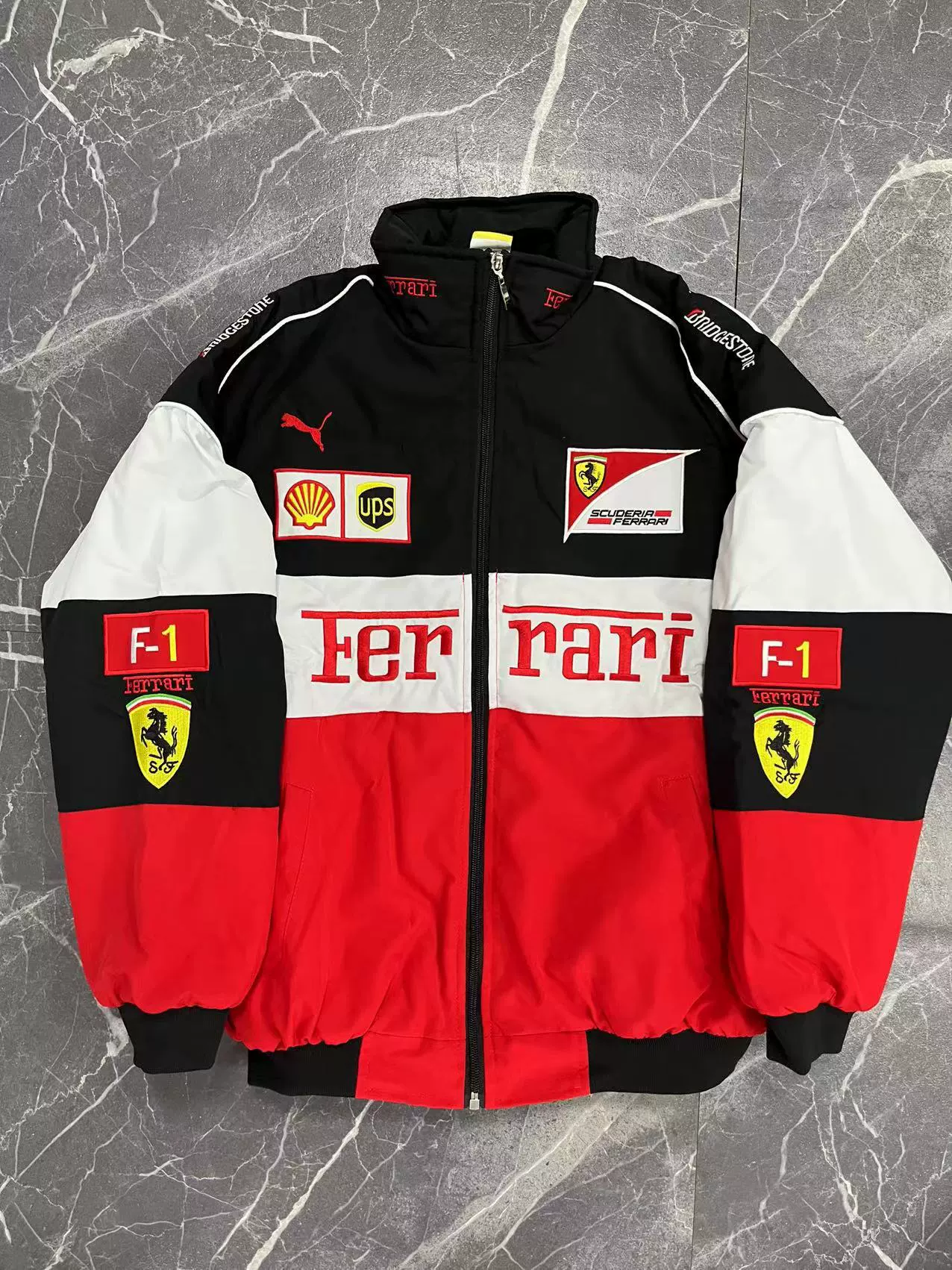 Куртка Ferrari в гоночном стиле, модный джерси, с вышивкой, американский стиль, туристическая версия