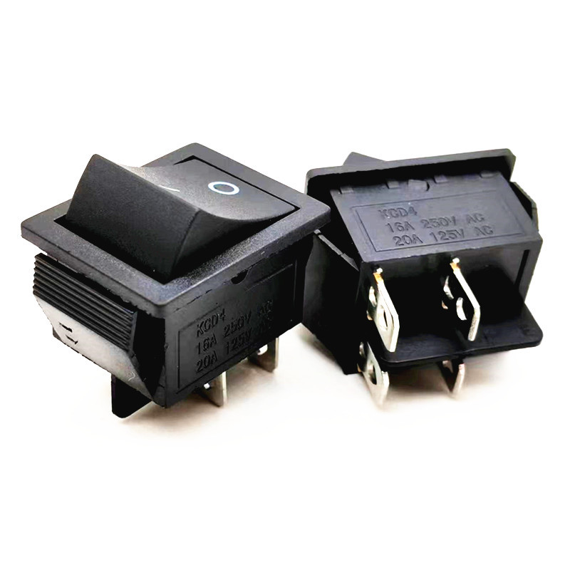 供应船型开关铜脚KCD4翘板电源两开四角大电流开关