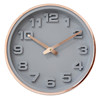 Nordic rose gold gray three -dimensional scale Digital digital hanging clock living room quiet 12 -inch clock clock