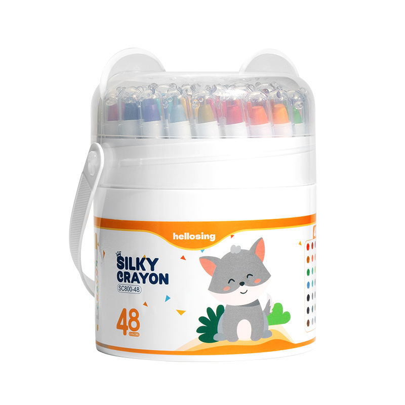 Crayones Giratorios Hidrosolubles de 24 Colores de Plástico Lavables para Niños