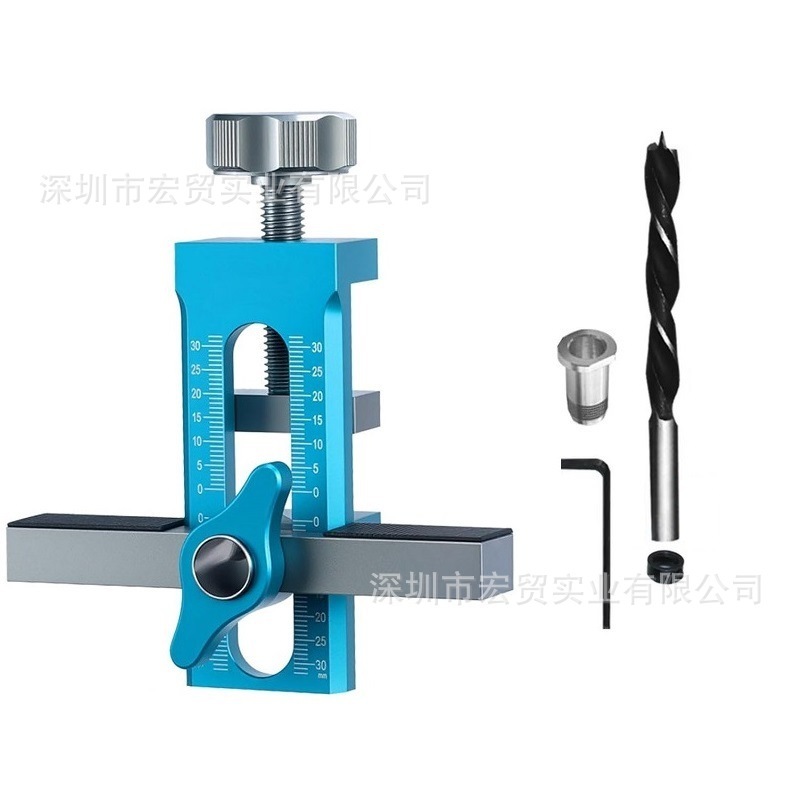 2-in-1 DIY Cabinet Door Installation Aid Aluminum Alloy Cabinet Door Rebounder Punch Wardrobe Wall Cabinet Leveling Tool