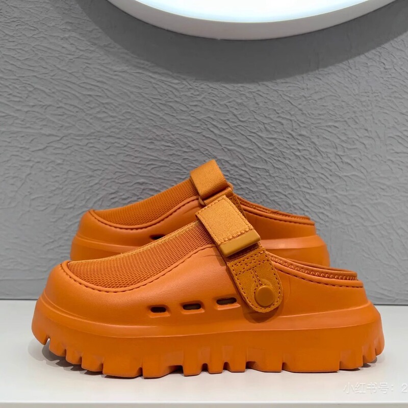 Thick-Soled Closed-Toe Half Slippers for Women, Suitable for Outdoor Wear, 2026 Spring/Summer New Style, Sporty Casual Versatile Slip-On Beach Sandals Thick-Soled Closed-Toe Half Slippers for Women, Suitable for Outdoor Wear, 2026 Spring/Summer New Style, Sporty Casual Versatile Slip-On Beach Sandals