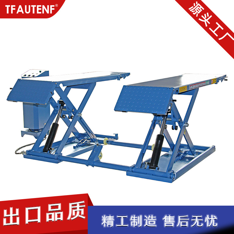 Elevador de tijera de coche pequeño cizalla surco-plataforma de elevación libre elevación hidráulica de automóviles de reparación de automóviles