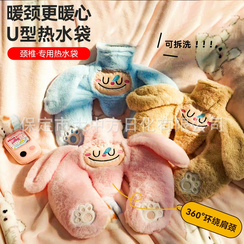 Термокомпрессор Dazhongfang 2025: популярная плюшевая грелка для шеи, утолщенная, ударопрочная, для длительного согревания, с наполнением из воды