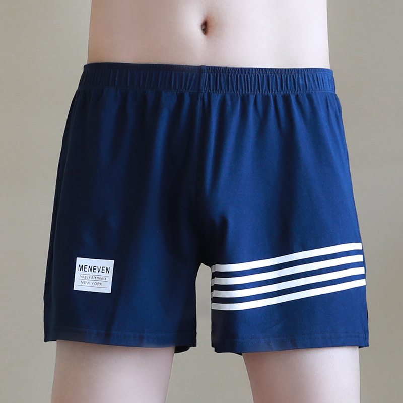 Ropa interior de los hombres de algodón de media cintura de algodón Boxer shorts cabeza más tamaño boxeadores jóvenes ropa interior de los hombres