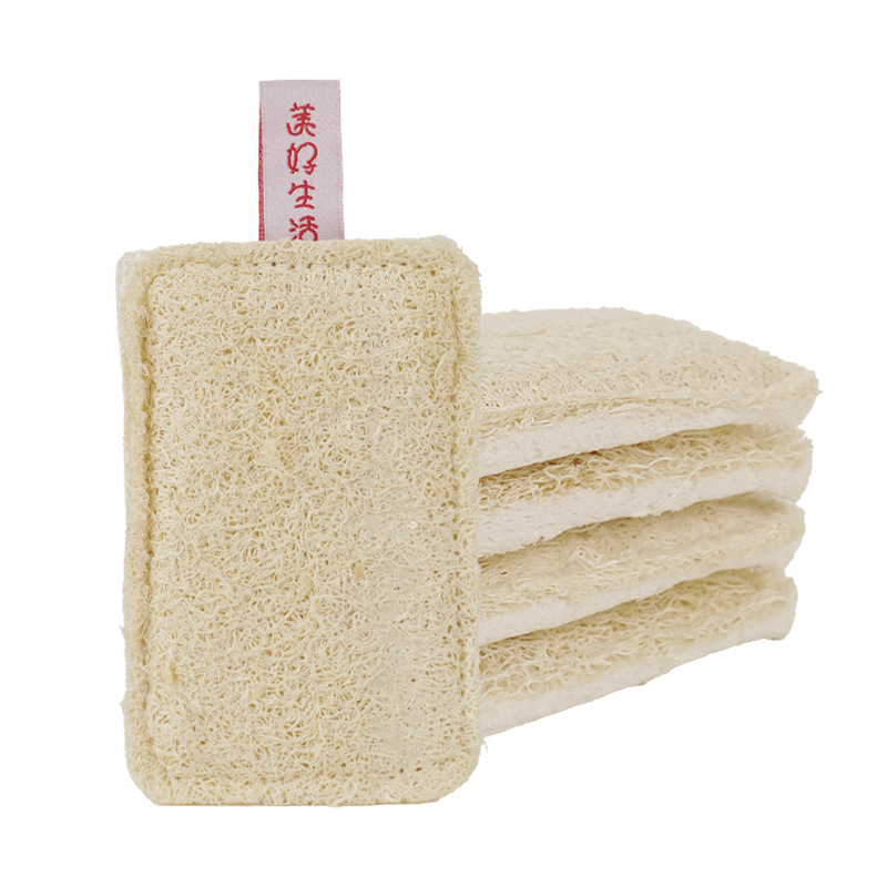 천연 수세미 + 1cm 흰색 목재 펄프 면 (걸이 포함)