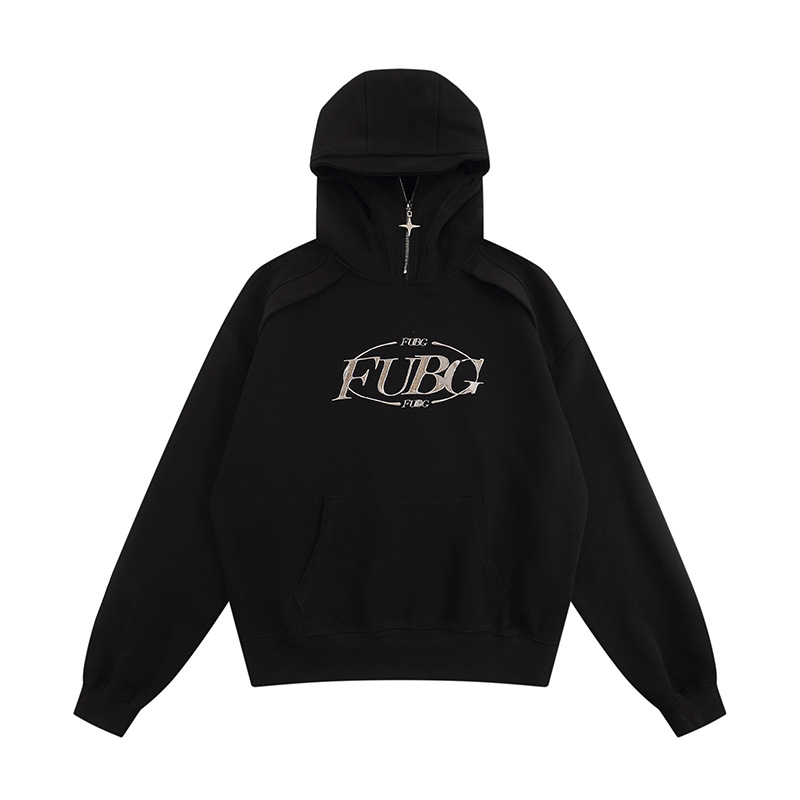 Herrkläder Höststil Stekgatudesign Högkvalitativ Sense Metal Decoration Hoodiejacka Herrmärke Lös Casual Topp_voghion.com