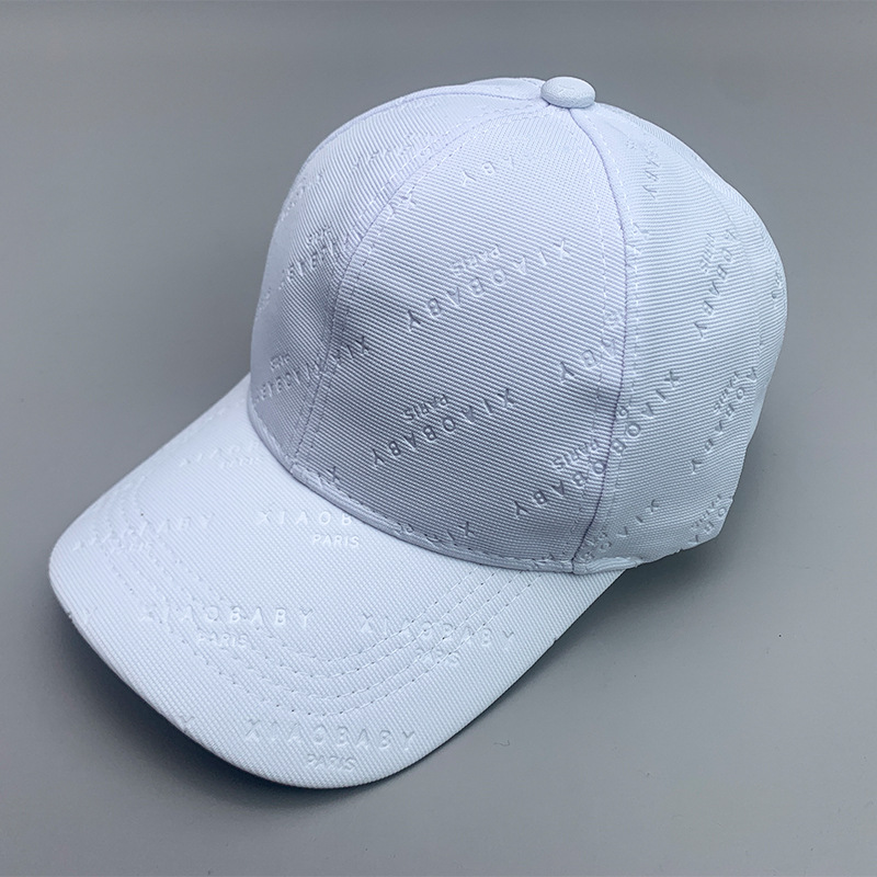 Estilo japonés simple letras impresas color sólido hombres y mujeres gorra de béisbol algodón versátil deportes transpirable moda sol sombrero al por mayor