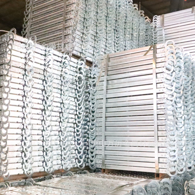 脚手架钢跳板3米热镀锌4米建筑工地施工钢架板踏板盘扣式带弯钩