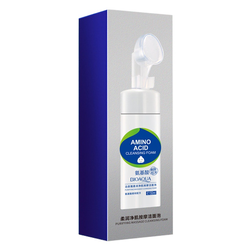 Boquanya suave hidratante masaje de la piel espuma de limpieza facial delicada espuma de limpieza de aminoácidos limpiador facial mousse de limpieza facial