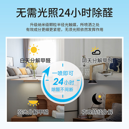 Formaldehyde removal new house household odor removal formaldehyde scavenger photocatalyst furniture deodorizing spray powerful delivery