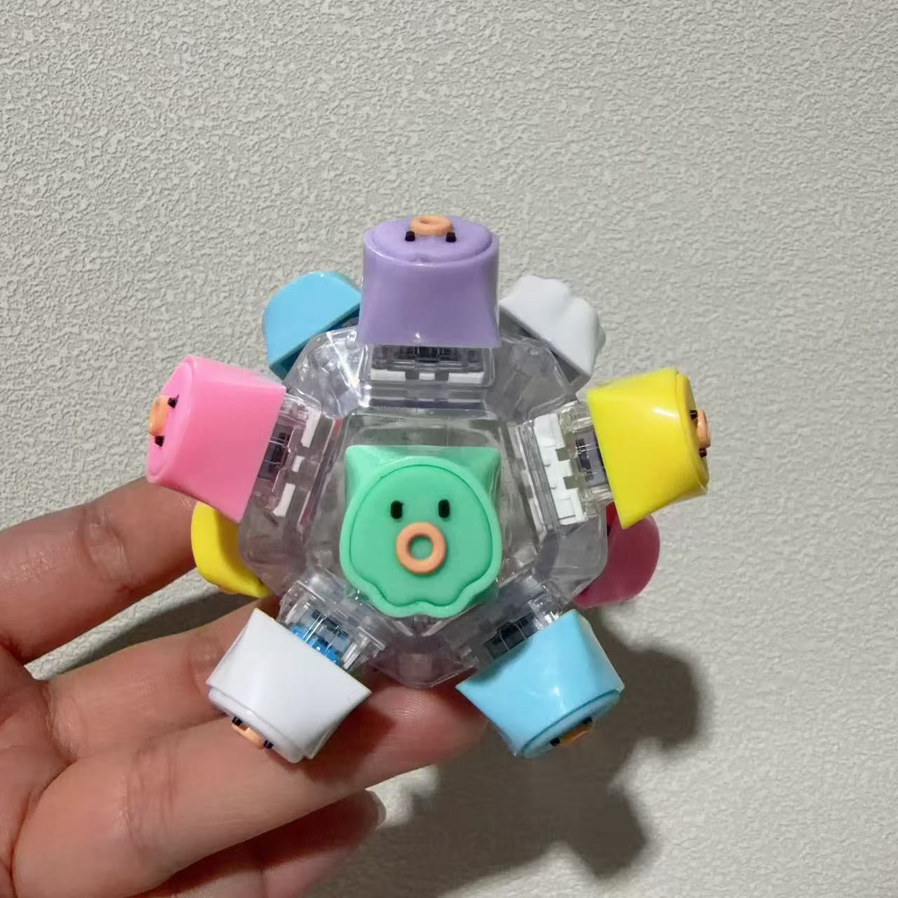 12-key transparent shell - colorful octopus