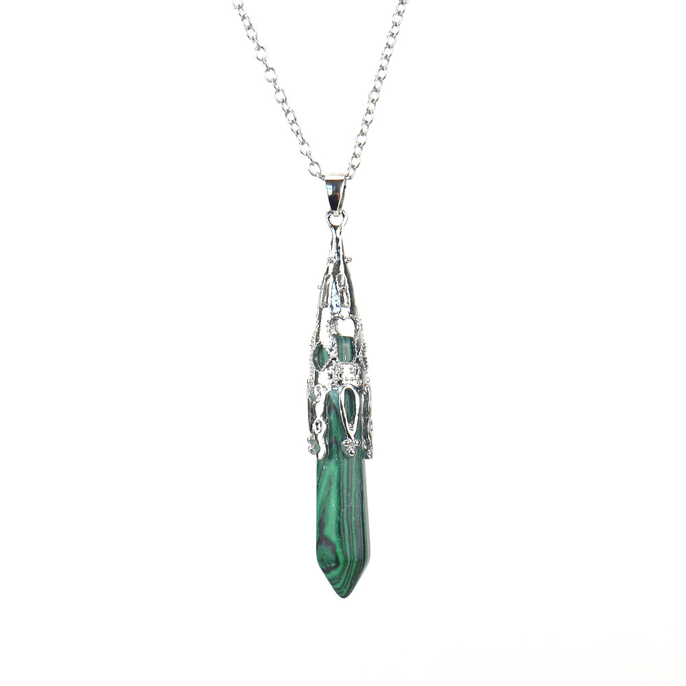 Simple Style Leaf Agate Plating Pendant Necklace 1 Piece