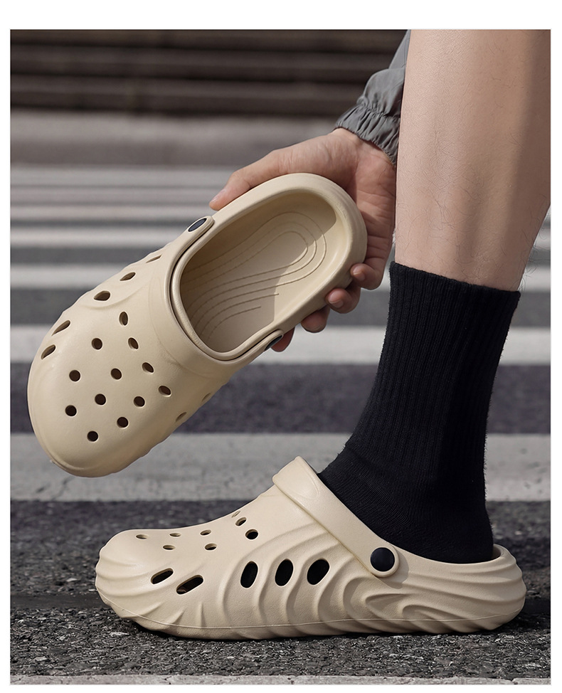 Chaussons perforés pour homme avec soutien voûte plantaire_voghion.com
