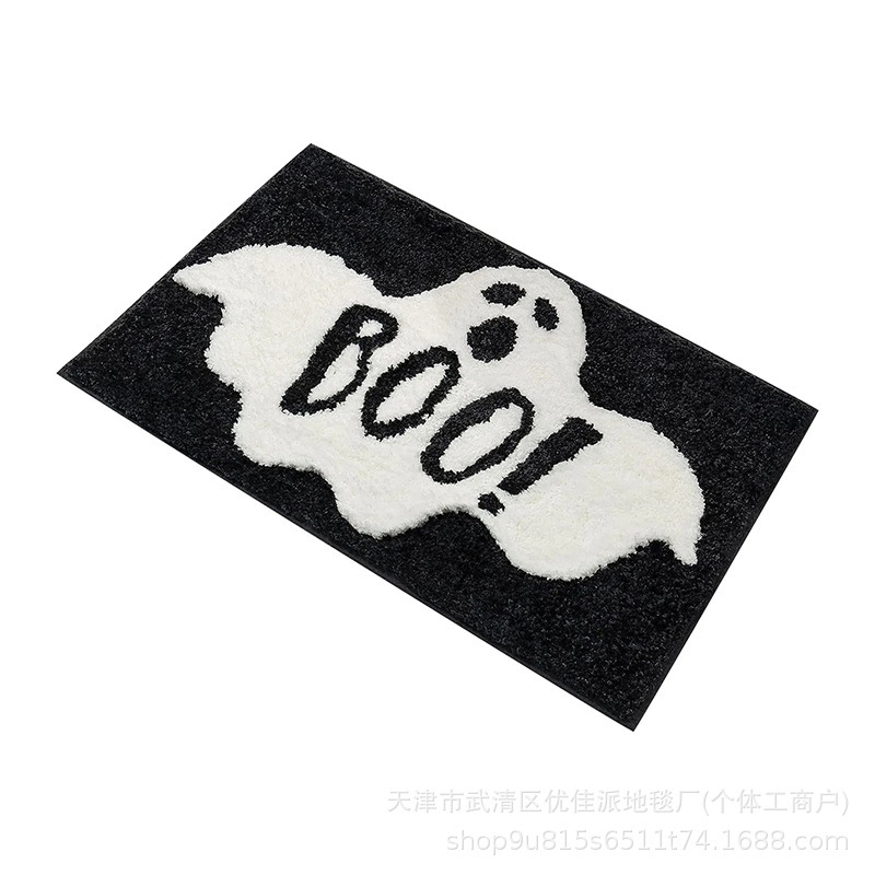 クロスボーダーハロウィンカーペットゴースト模造カシミヤカーペットリビングルーム吸収性バスルームフロアマットAmazon TEMU卸売|undefined