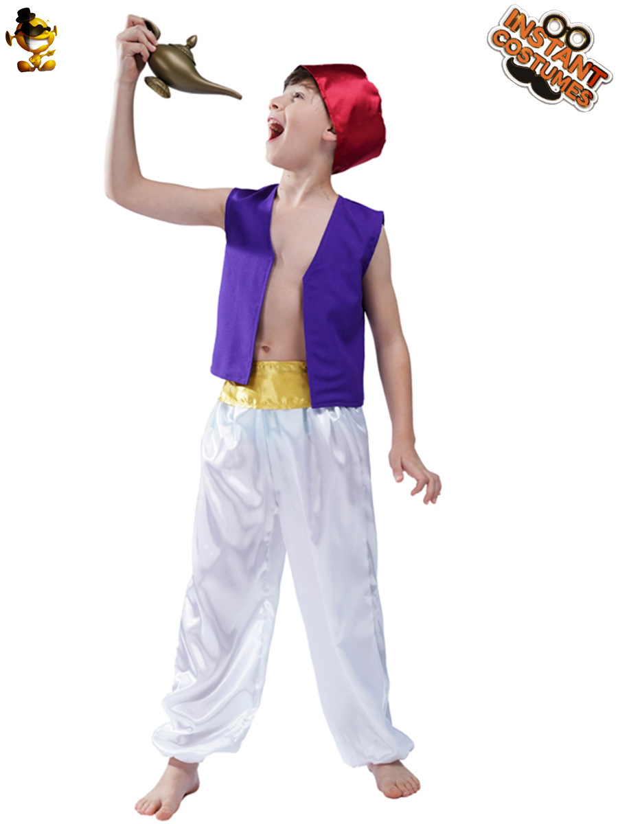 Traje de príncipe árabe para niños traje de rol árabe de niño traje de escenario traje de rendimiento cosplay