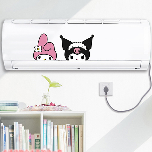 Cute Cartoon Kuromi Melody Personalized Car Window Glass Body Sticker Laptop Air Conditioner Decorative Sticker