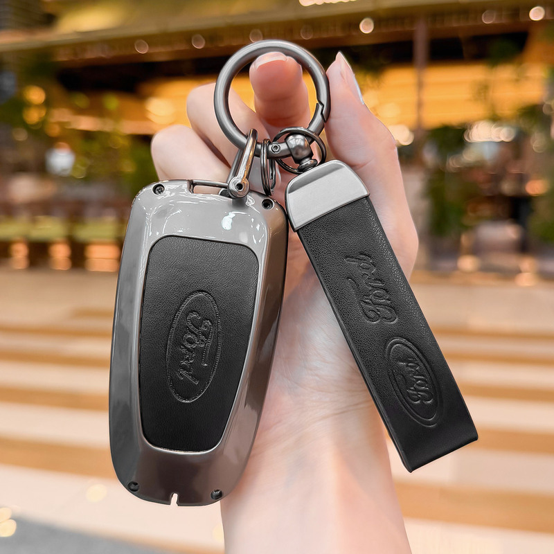Suitable for Ford Mondeo key case, Ford Escape, Ford Edge, Ford Explorer, Ford Focus, high-end alloy shell with buckle
