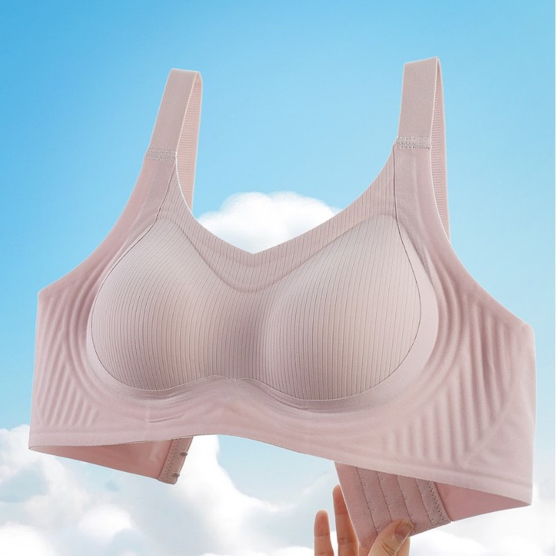 反重力软支撑乳胶无痕内衣女薄款小胸聚拢防下垂薄款调整文胸罩新|undefined