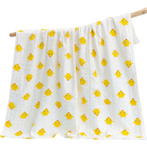 Baby gauze bath towel, Category A, pure cotton, six-layer fabric, soft and absorbent towel, 100% cotton, newborn high-density cotton gauze bath towel