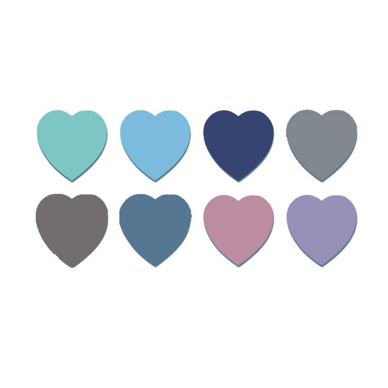 하트 모양의 모란 디 컬러 8 세트