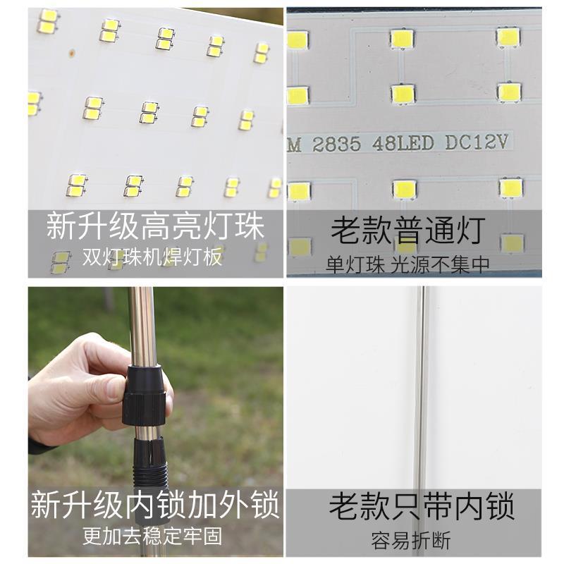 12v luz del mercado nocturno 48 v220 voltios batería carga led luz de puesto súper brillante de bajo voltaje DC luz de puesto de emergencia al aire libre